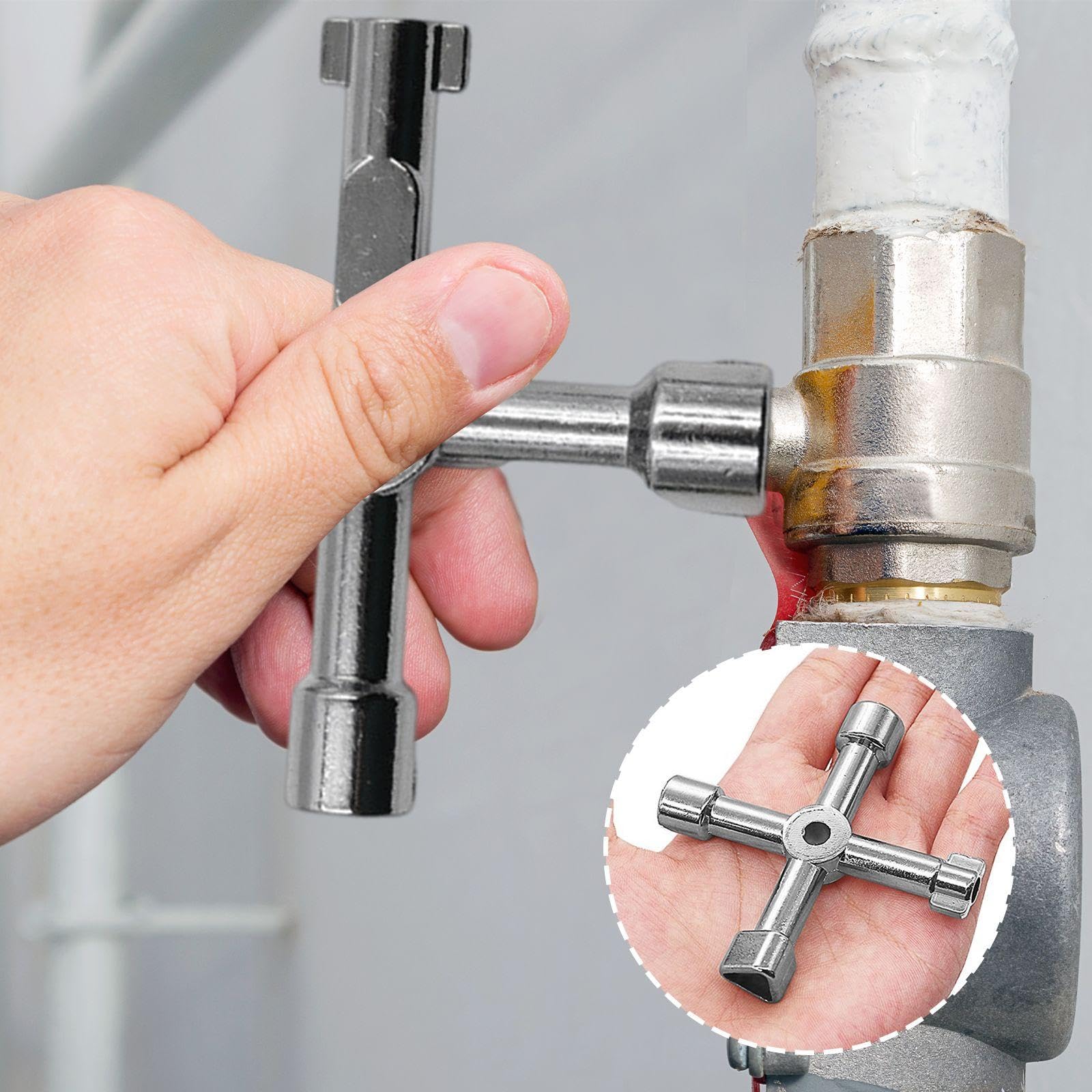 3 Pezzi Chiave In Metallo Argento, Strumento Multifunzione 4 In 1, Solido E Durevole, Riutilizzabile, Tasto Della Scatola Del Misuratore.