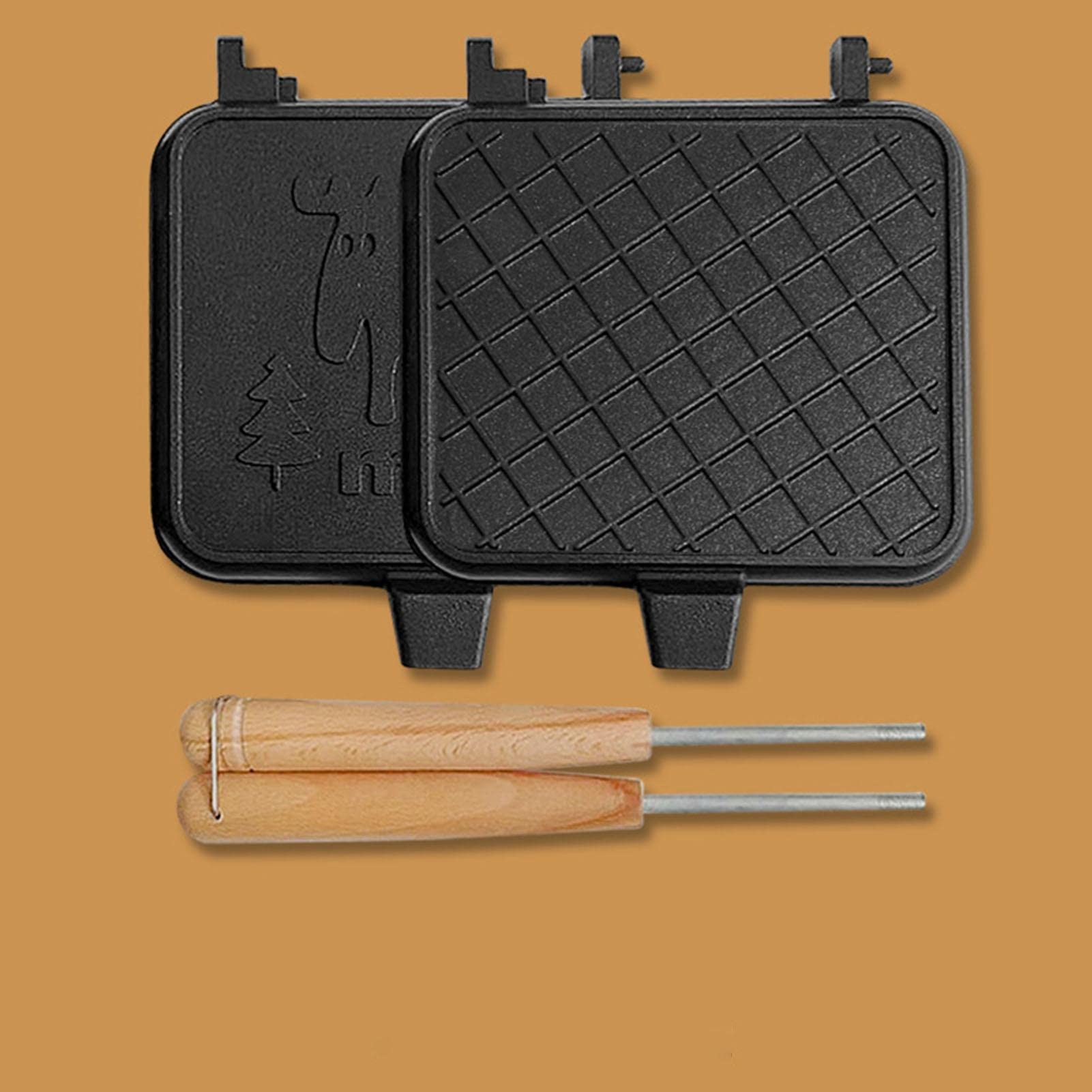 gietijzeren tosti ijzer / hamburger pers