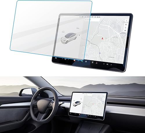 BJSIA Vidrio templado HD compatible con Tesla 3Y 15 pulgadas, control central, pantalla táctil de navegación para automóvil, accesorios para
