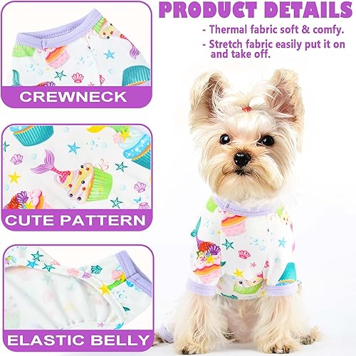 Miniatura 34 de Yikeyo Dog Pajamas for Small Dogs, Soft Thin Pjs Jammies Cat Doggie, Summer Pet Cute Puppy Clothes Outfits Dogs Boy Girl(Donut, L)