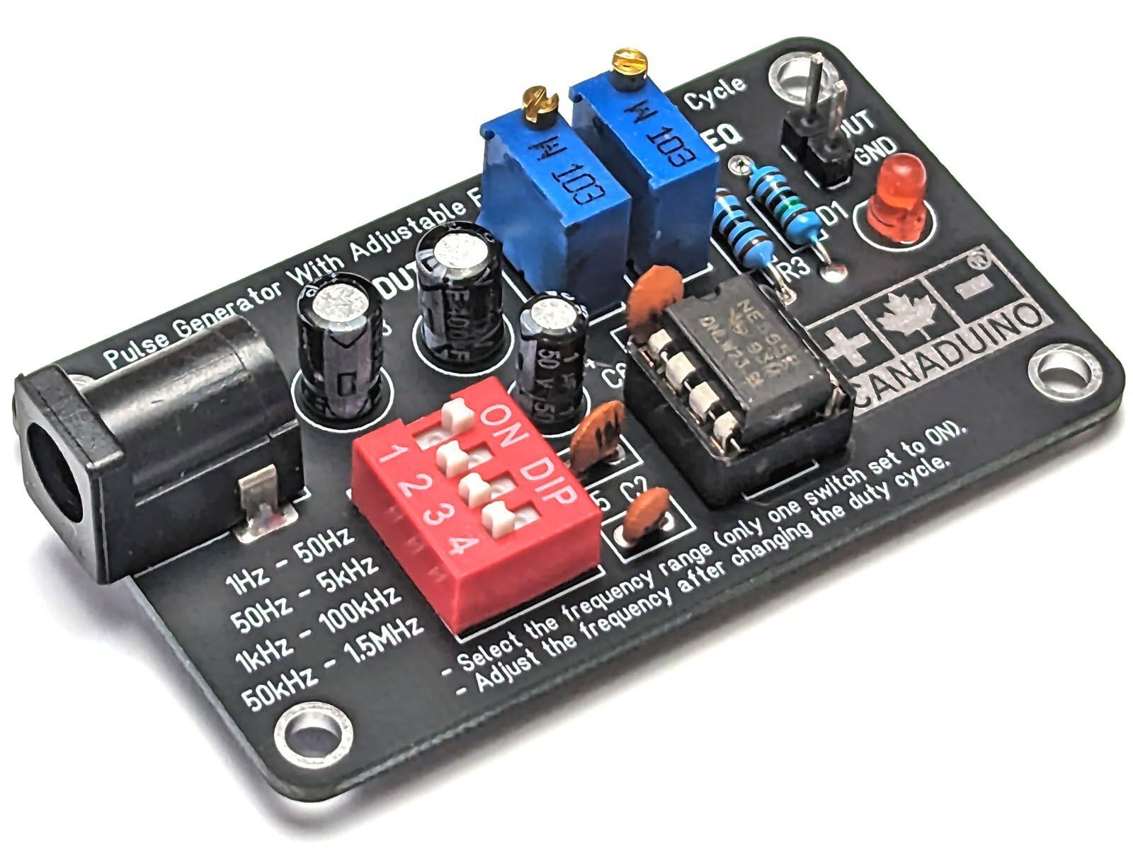 ナナページ CANADUINO® Pulse Generator Adjustable Pulse Width 1Hz-1.5MHz with