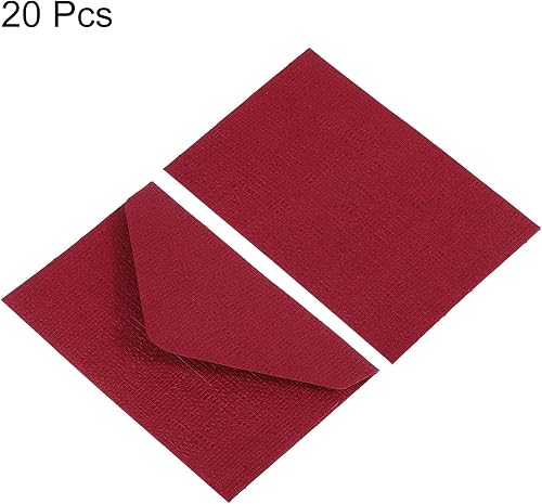 Miniatura 9 de PATIKIL Mini sobres paquete de 20 pequeños portatarjetas de regalo sobre de invitación de negocios para boda cumpleaños color marrón
