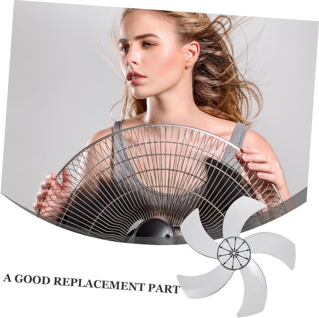 2Pcs Plastic Fan Blades Replacement Durable Leaves Blades for Standing Pedestal Table Fans Easy Install Lightweight Fan Accessories