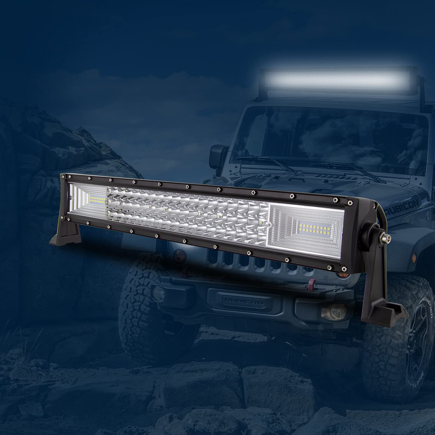 Barre Lumineuse LED 42 Pouces (104 Cm) 240W - Combo Spot/flood, 12V/24V, IP67 - Pour 4x4, SUV, Camion, Tracteur, Bateau - 10