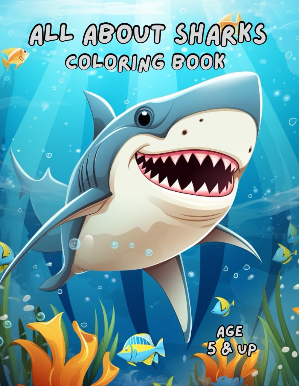 All About Sharks Coloring Book: Carney, Brad: 9781962042017: Amazon.com ...