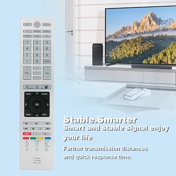 Replaced Remote fit for Toshiba 4K Smart TV CT-90428 58L7350U 65L7350U