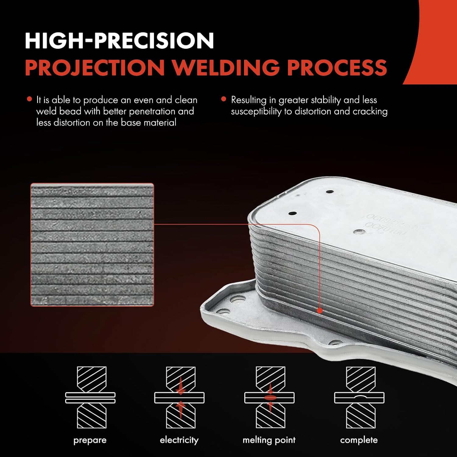 A-Premium Engine Oil Cooler Compatible with Mercedes-Benz C230 C280 2006-2007 C300 C350 E350 R350 S400 SLK280 SLK300 SLK350 CLK350 GLK350 ML350 ML450