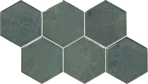 Daltile Mesmerist - Azulejo de pared hexagonal de 4 pulgadas en Allure (30 unidades por caja) (3 pies cuadrados por caja)