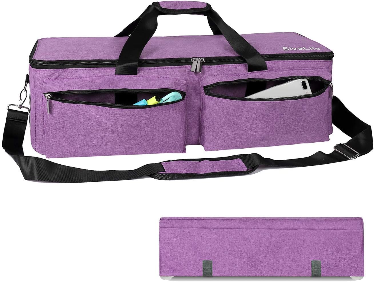 SivaLife Carrying Bag Compatible with Cricut Explore Air and Maker, Durable Tote Bag Compatible with Cricut Explore Air, Silhouette Cameo 3 and Supplies (Purple)