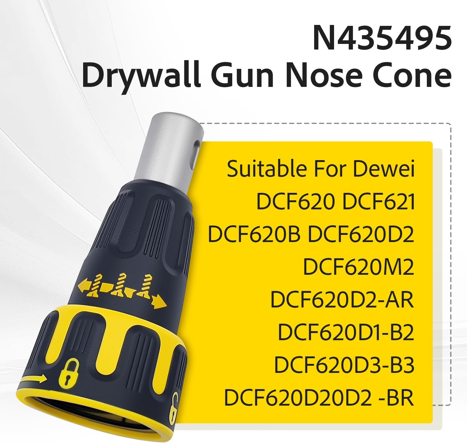 N435495 for DeWalt Drywall Gun Nose Cone DCF620B DCF620D2 DC F620M2 Replacement Cone Assembly