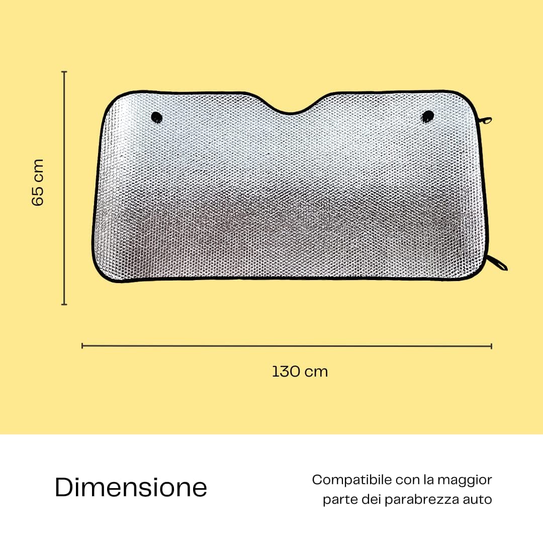 Parasole Auto-accessori auto interni-pieghevole -riflettente-contro raggi UV-130X65 cm