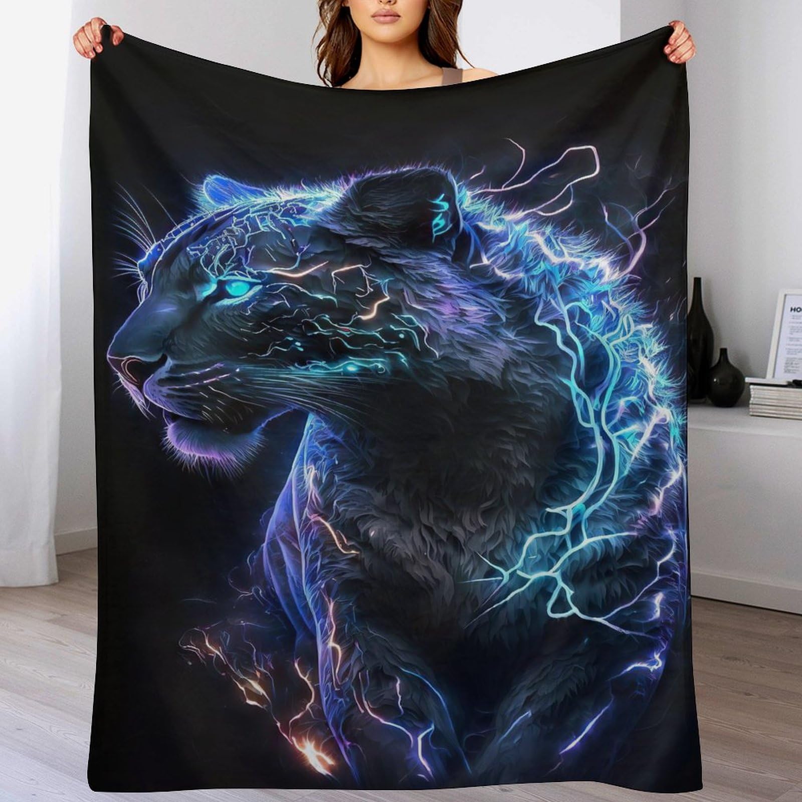 Couverture polaire léopard plaid peluche chaud léger lit canapé 150x200
