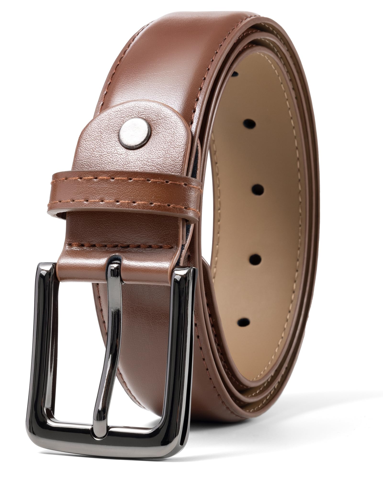 maikun Black Leather Belts for Men,Mens Belts Leather Black — view 7