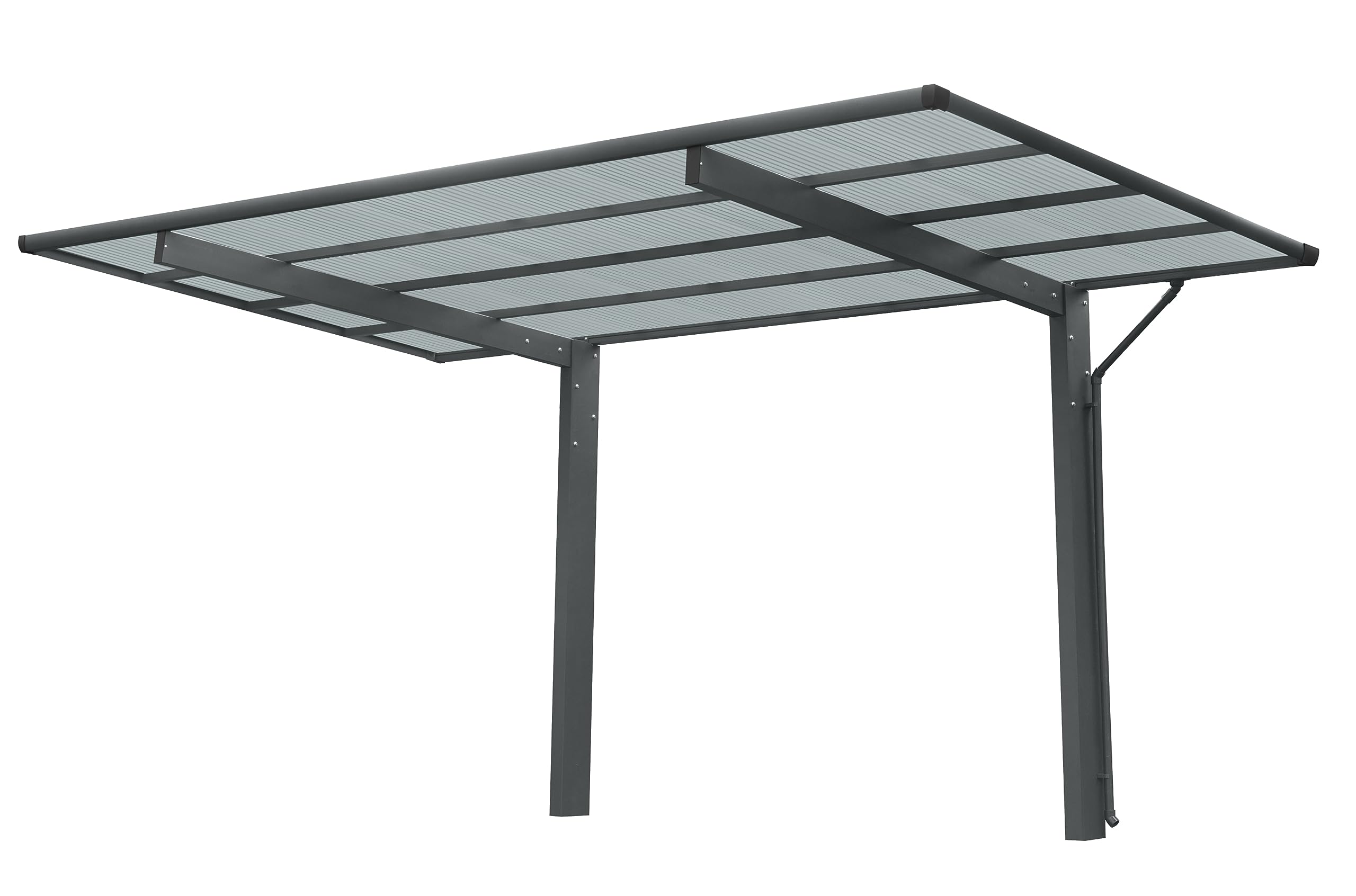 XIMAX Wing Carport Anthrazit, 531 x 275 x 283 cm, Komplettbausatz