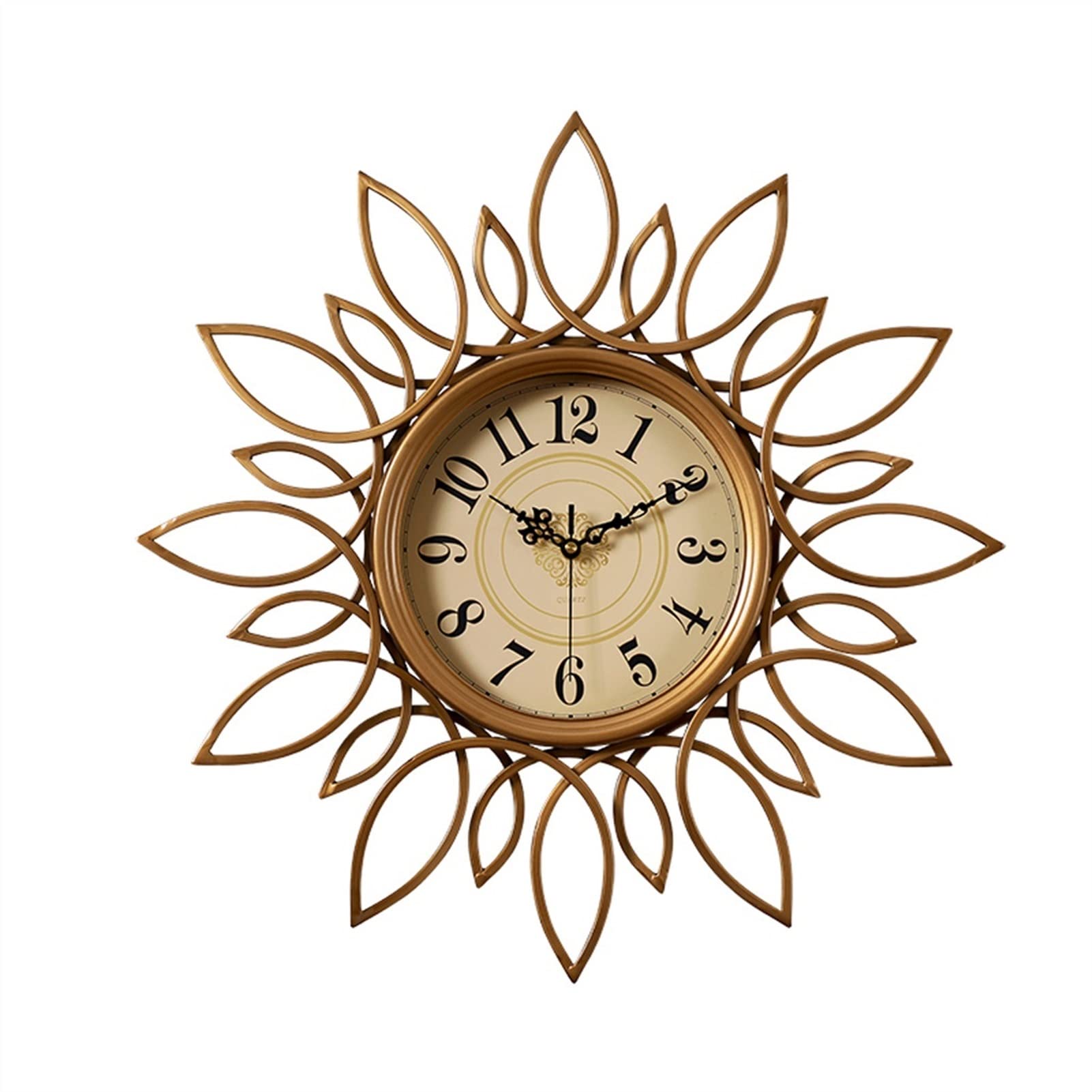 Horloge murale silencieuse sans tic-tac en fer pour retrouver le sommeil