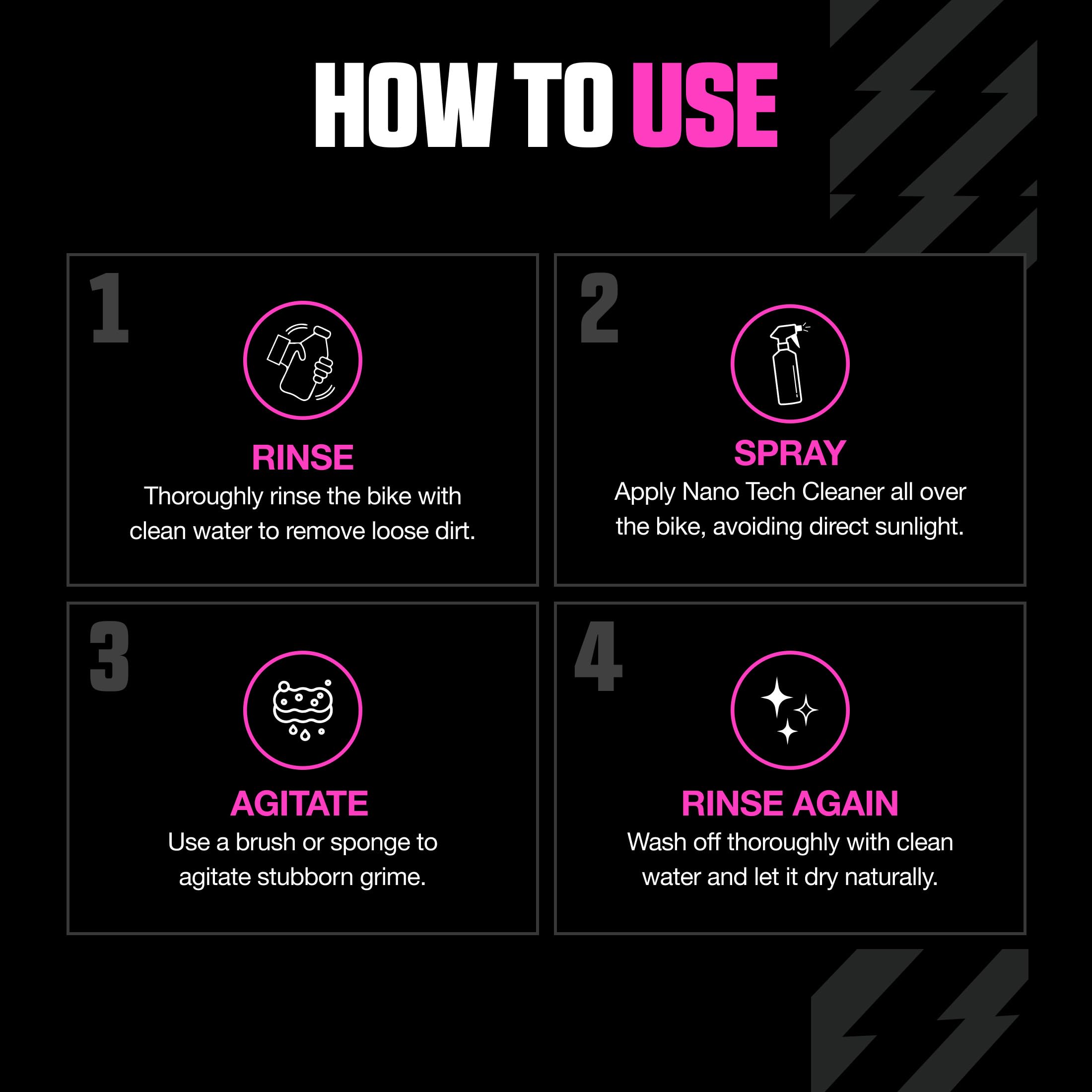 Muc-Off Nano-Tech środek czyszczący do roweru, 25 l, biodegradowalny spray do czyszczenia roweru i odtłuszczania roweru, do rowerów MTB, szosowych, żwirowych, e-rowerów, czarny