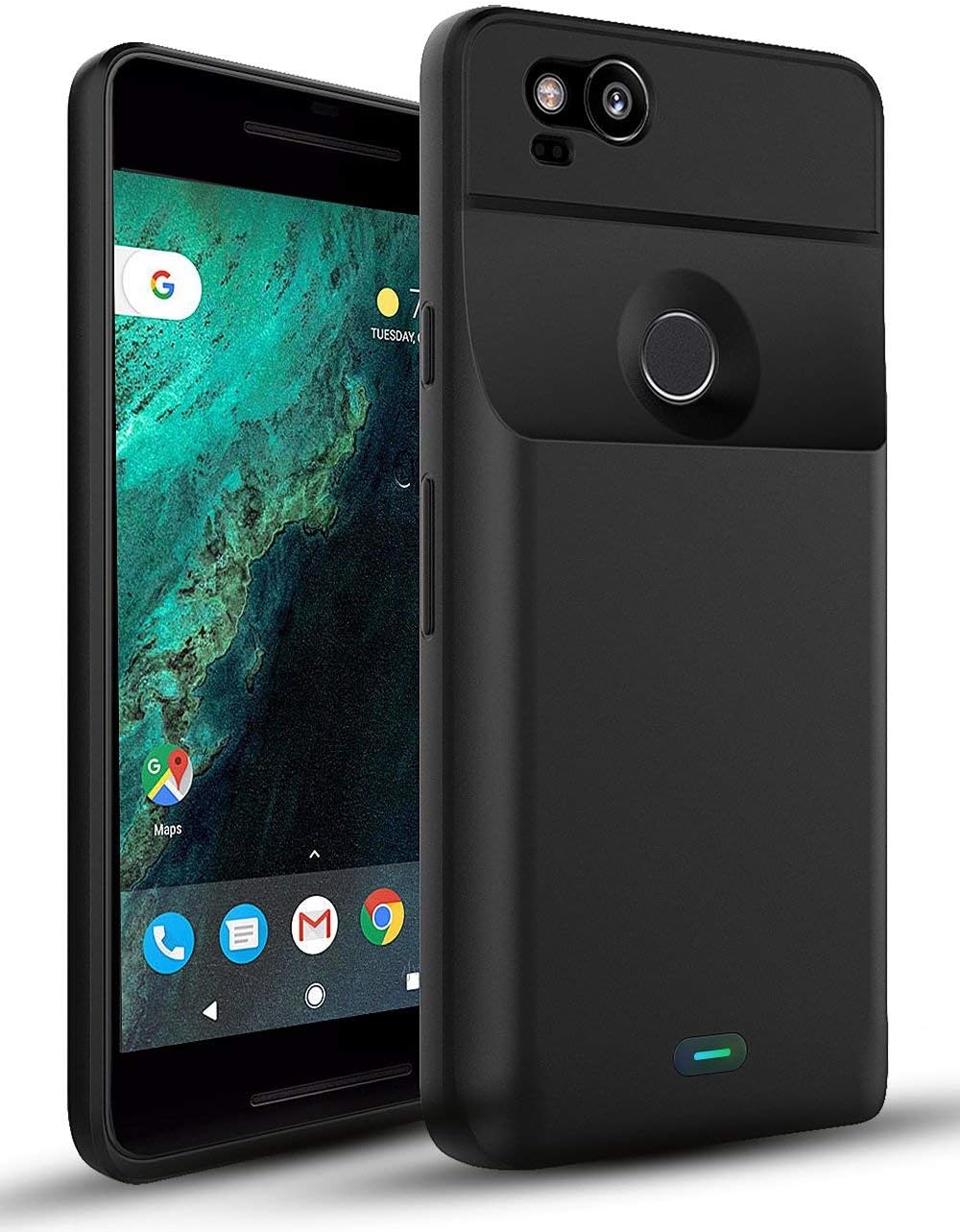 CASESSARY Pixel 2 Battery Case Fast Charging 3900mAh Rechargeable External Battery Pack Compatible with Google Pixel 2 (5.8 inch Black)