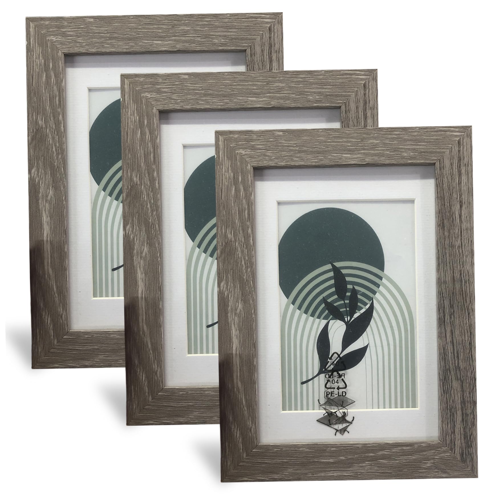 Cadres photo en bois rustiques anti-poussière avec verre véritable