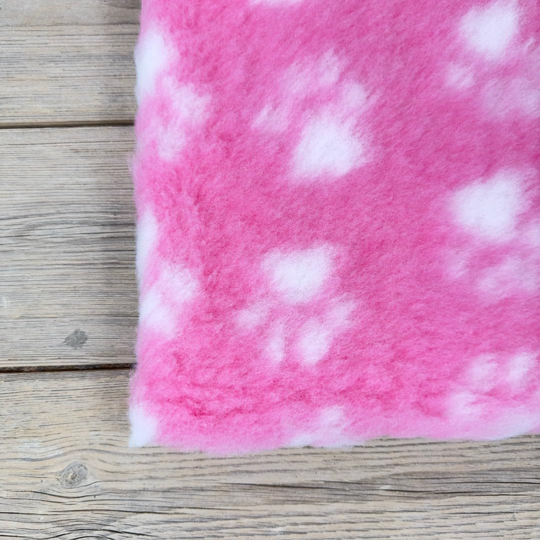 Pink White Paws Vet Bedding NON-SLIP ROLL WHELPING FLEECE DOG PUPPY PRO BED