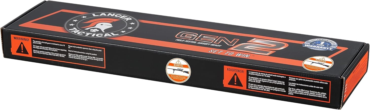 Lancer Tactical M24 Bolt Action Spring Powered Sniper Airsoft Rifle Up to 500 FPS (Threaded)-California Compliant