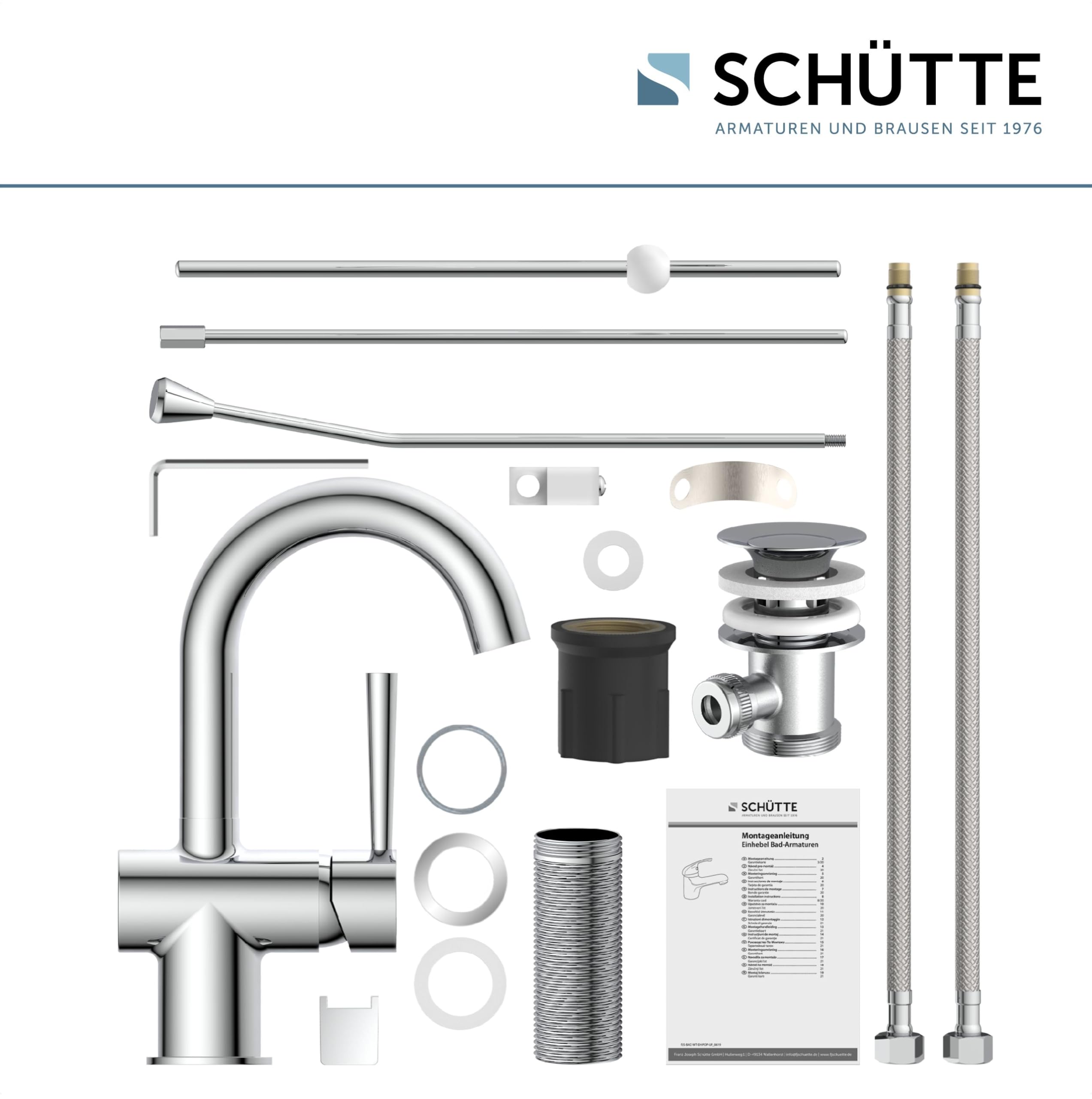 SCHÜTTE 79010 CORNWALL armatura umywalkowa, chrom