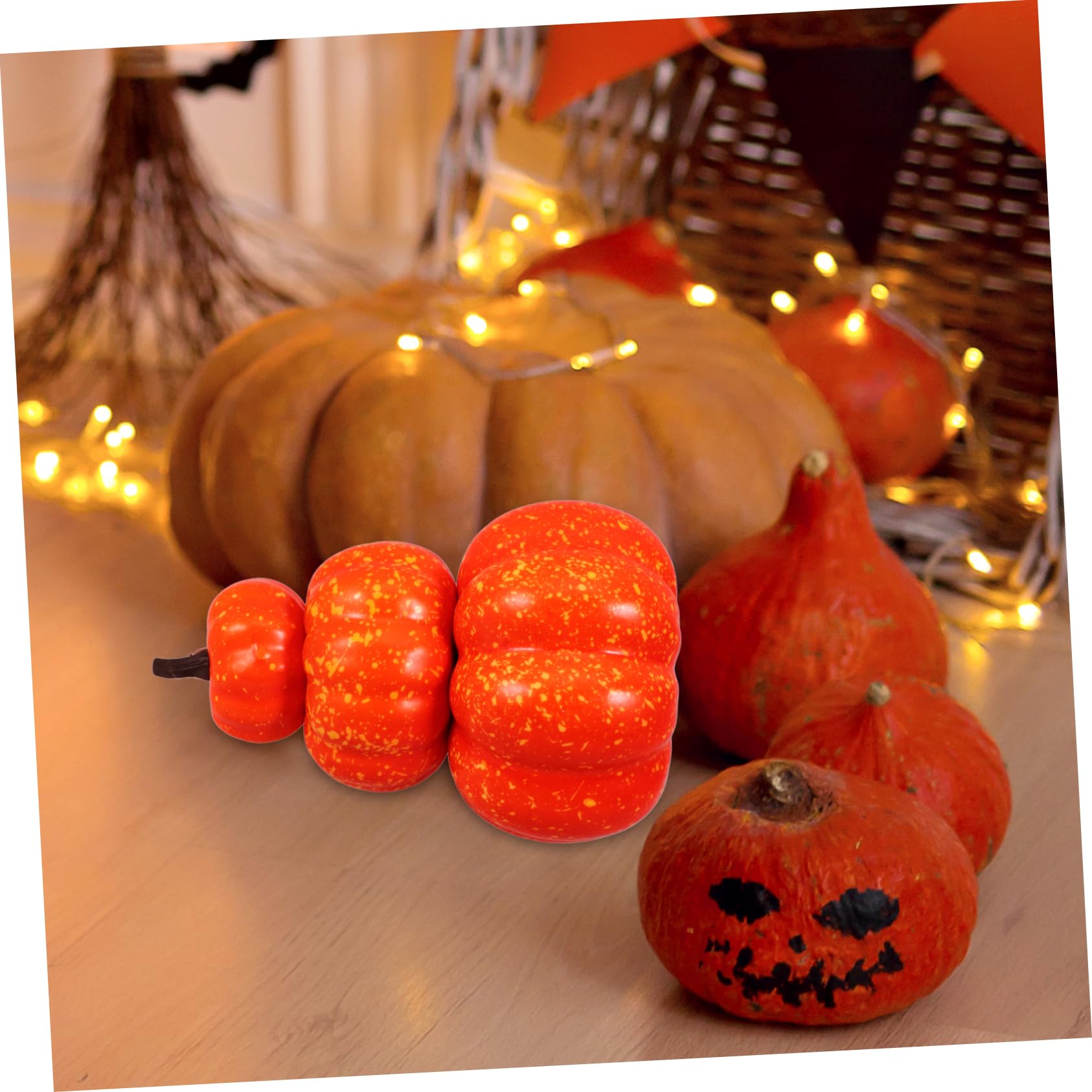 DECHOUS 3stücke Künstliche Stapelbare Kürbis-deko Aus Schaum Für Halloween Und Erntedankfest Lebensnahe Vielseitige Herbstdekoration Für Zuhause Und Partys
