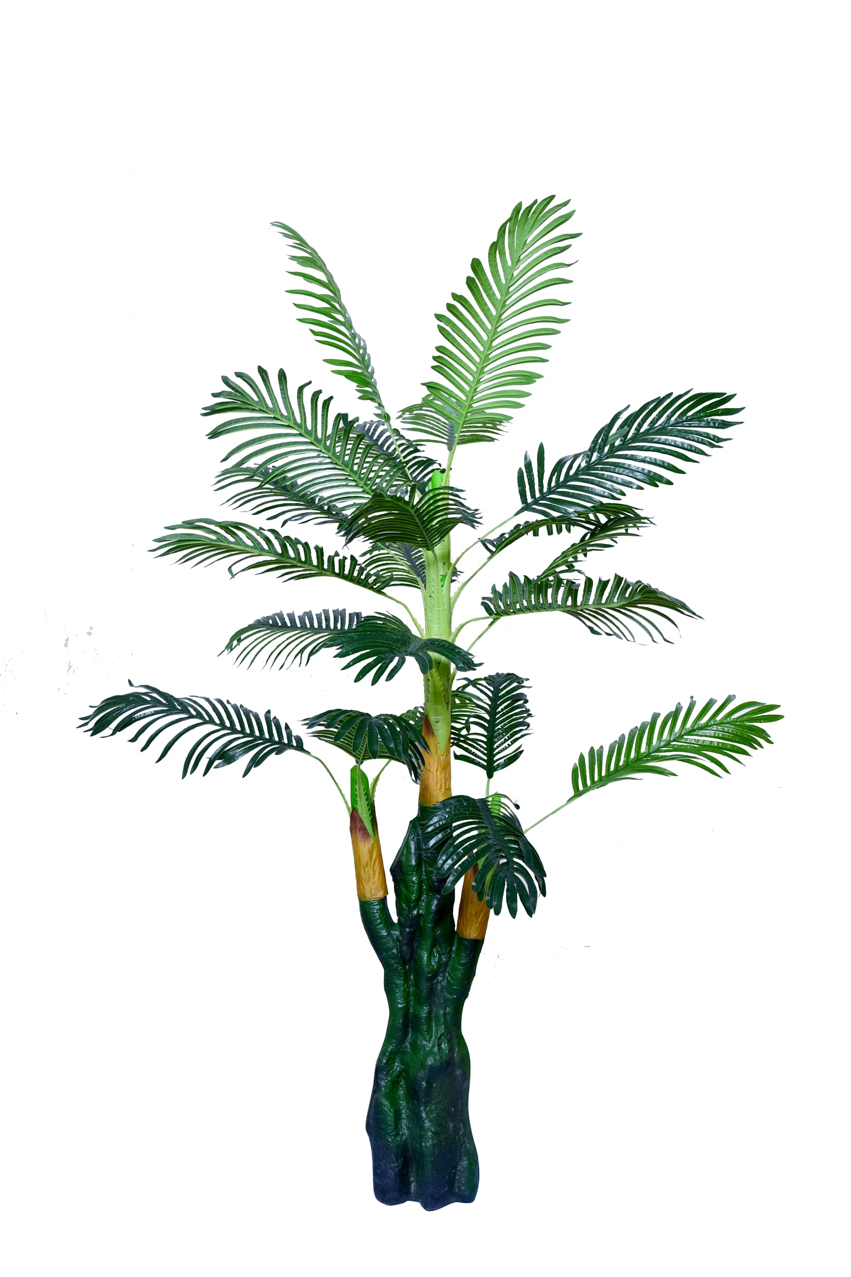 KAYKON Plastic Artificial Plant Big Areca Palm Green Tree Without Pot Indoor Nearly Natural Plant For Home Decor - 4.65 Feet (3 Leg Palm) (B0BWK3QHQ1) Amazon Price History, Amazon Price Tracker