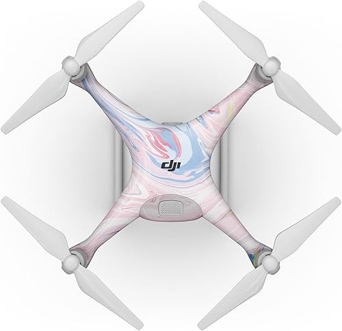 Vista 27 de DesignSkinz - Compatible con Drone DJI Phantom 4 Pro - Vinilo adhesivo protector resistente a los arañazos - Marbleized Pink Paradise V7 Paraíso
