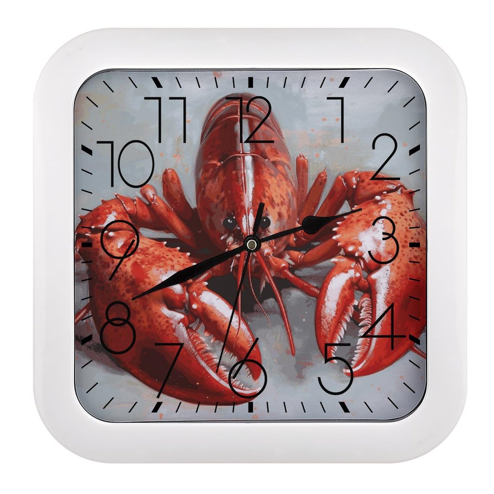 Horloge murale carrée à piles pour en finir avec le bruit du tic-tac