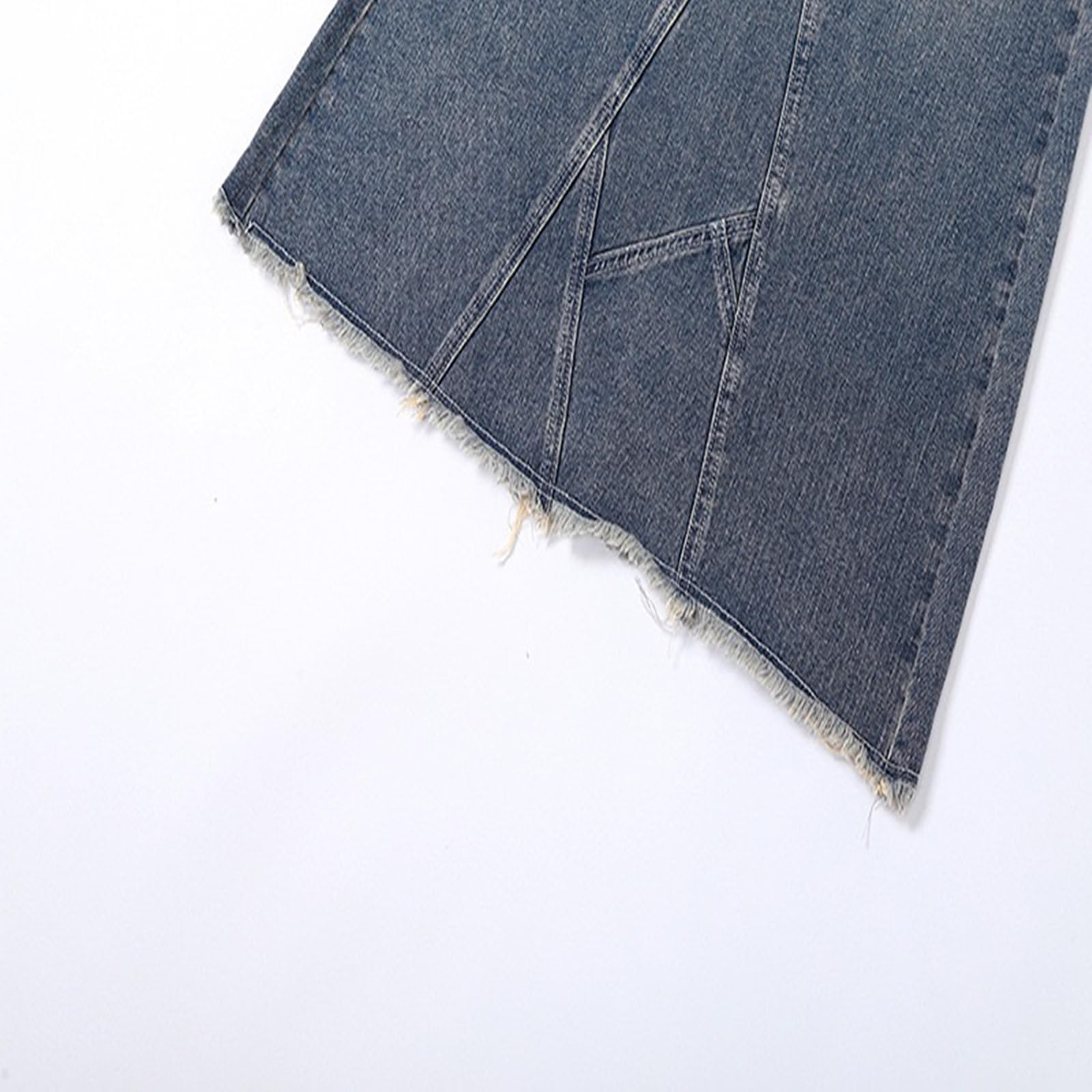 TEidea Rock Damen Mode, Eng Anliegender Unregelmäßiger Langer Jeansrock Für Frauen, Geeignet Für Die Arbeit Und Ausgehen
