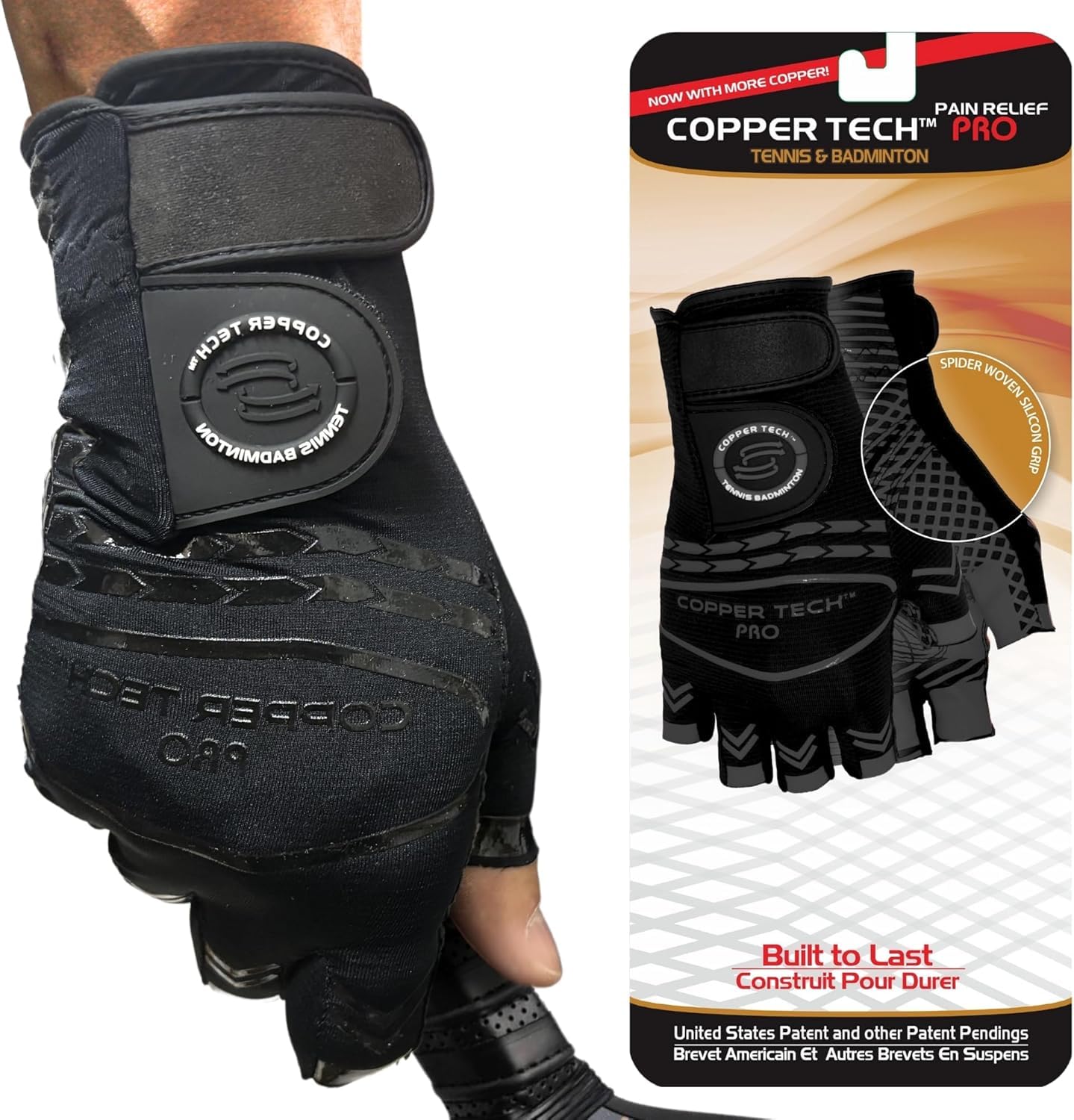 Copper Tech Pro Pickleball Gloves for Men & Women | Advanced Joint Support with Copper Compression |AAA Synthetic Leather Tennis, Badminton, &