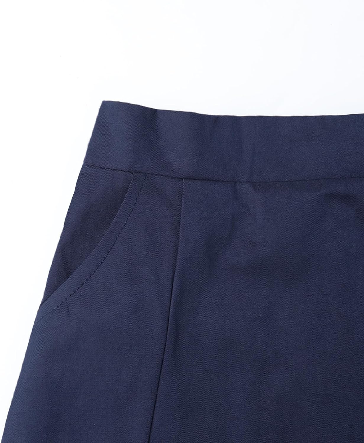 HILEELANG Girls Skort with Built-in Shorts School Uniform Twill Skirt Kids 4-13 Elastic Waist with Pockets