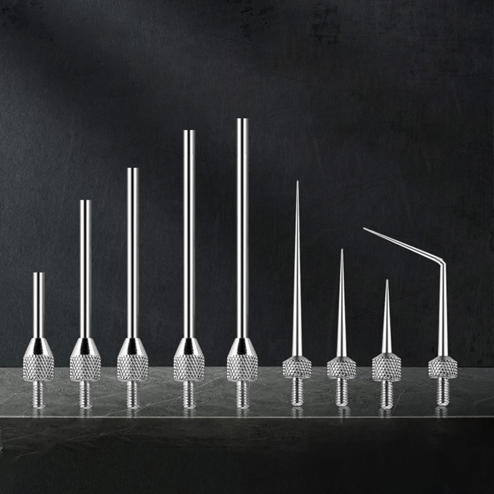 kobeIeen Needle Point for Indicators M 2.5 Thread 0.15mm 0.3mm 1.0mm 1.5mm 2.0mm Diameter Stem
