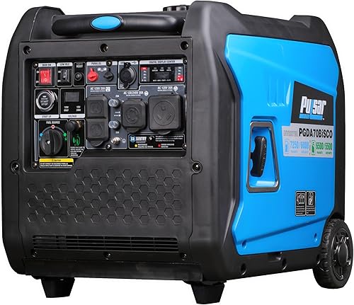 Pulsar, generador inversor de 7,250 vatios de combustible dual sumamente silencioso con arranque remoto