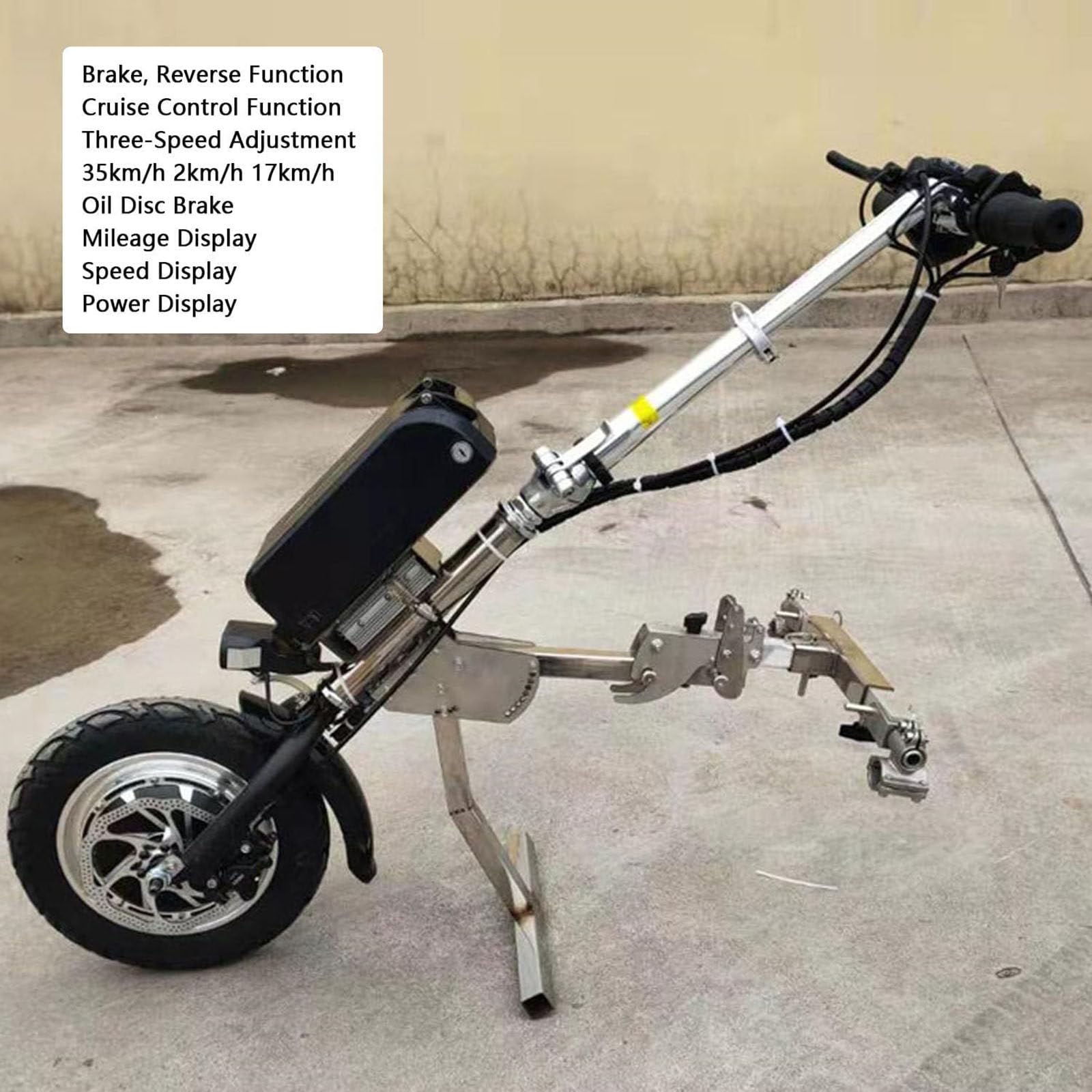 Accesorio eléctrico para silla de ruedas, motor de 500 W para mayor movilidad, convierte la silla de ruedas manual en eléctrica para un fácil transporte