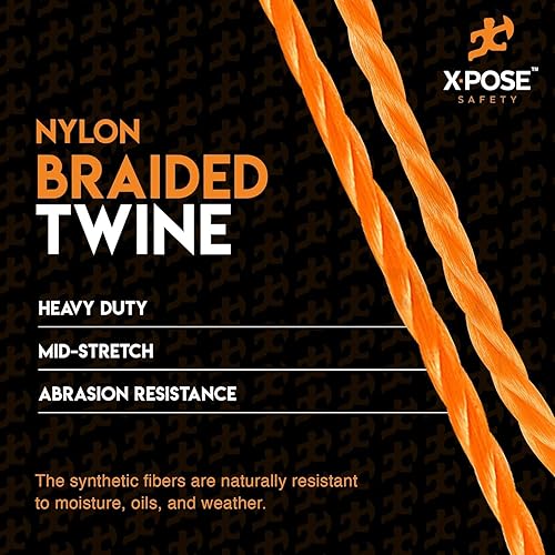 Miniatura 15 de Xpose Safety Cuerda blanca Mason Line – # 18 trenzado de nailon – Línea de construcción duradera de 275 pies para herramientas de mampostería, nivel