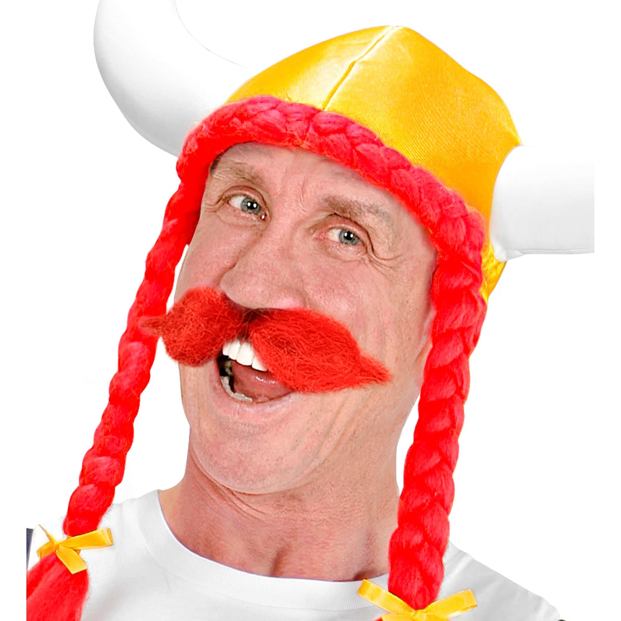 WIDMANN 1643R - Barbe Homme Adulte, Nobles, Roi, Pirate, Corsaire, XVIIIe siècle, Théâtre, Carnaval, Couleur Rouge