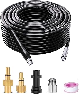 Monave 10m Drain Rods Flexible for Pressure Washer DCH01 Drain Cleaning Kit for Karcher Lavor Bosch Pressure Washer, Pressure Washer Accessories