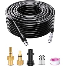 Monave 10m Drain Rods Flexible for Pressure Washer DCH01 Drain Cleaning Kit Compatible with Karcher Lavor Bosch Pressure Washer, Pressure Washer Accessories