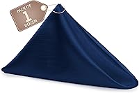 Vista 515 de Ultimate Textile -1 docena - Reversible Shantung Satin - Majestic - Servilletas de tela Majestic de 17 x 17 pulgadas color azul pizarra