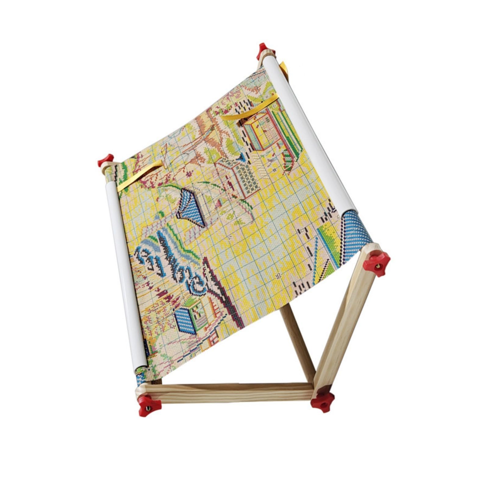 Tsophreniq Portable Desktop Embroidery Hoop Stand Craft of Natural Wood Materials for Hobbyists Ergonomic Stitching Frame