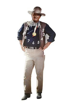 Midsouth Products John Wayne Swinging Legs Wall Clock 15 Classic Western D cor Analog Novelty Clock for Home