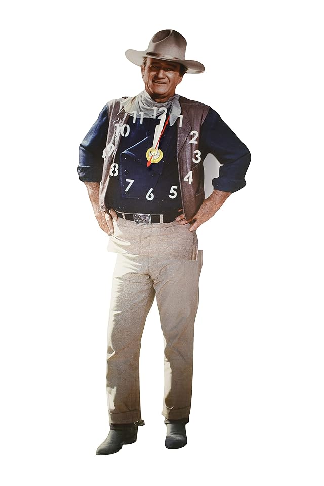 Midsouth Products John Wayne Swinging Legs Wall Clock 15 Classic Western D cor Analog Novelty Clock for Home
