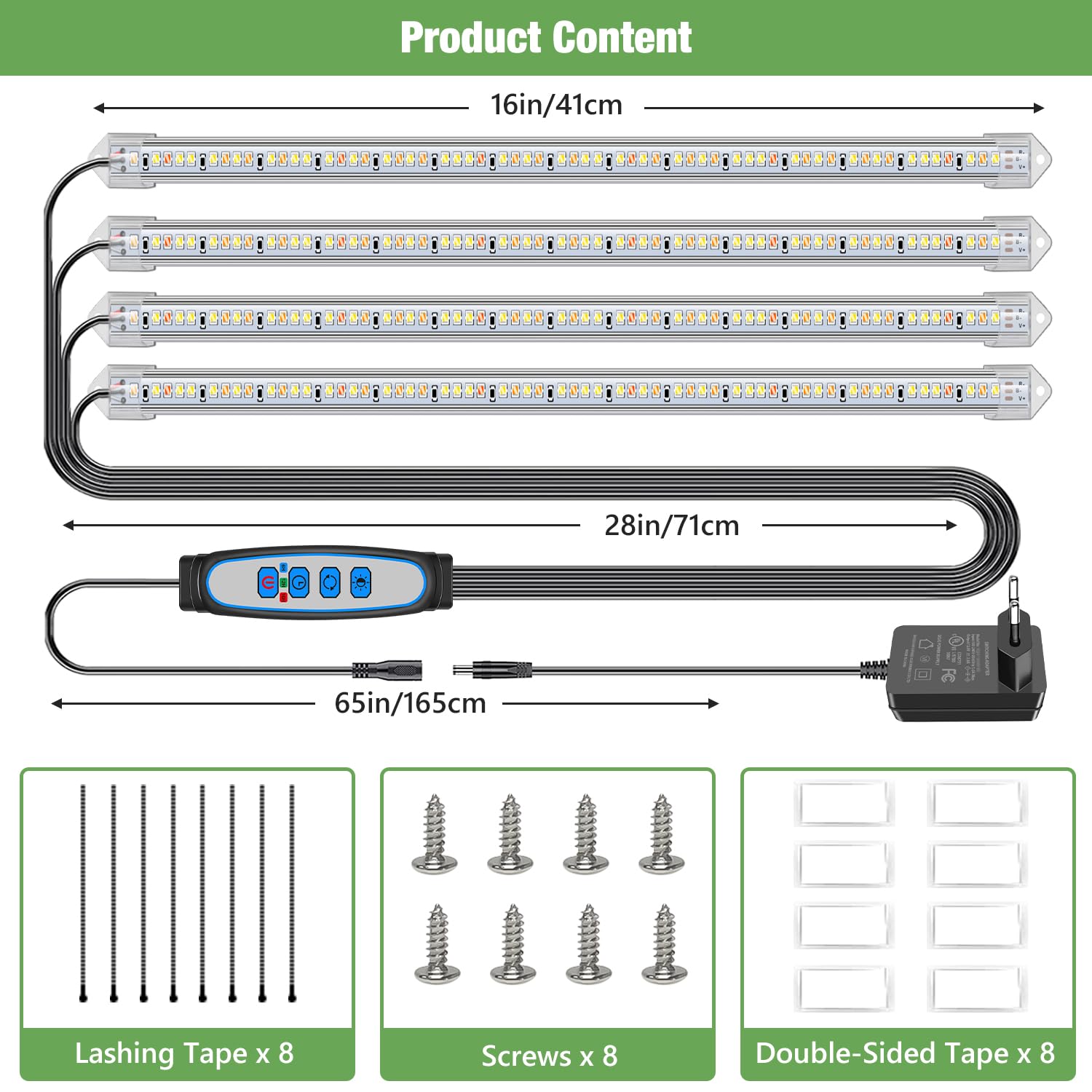 Kullsinss Pflanzenlampe LED Vollspektrum, 36W 240 LEDs Grow Light Pflanzenlicht für Zimmerpflanzen, 3000k/6000k/660nm Vollspektrum Pflanzenlampe mit 6/12/16H Timer, Wachstumslampe für Pflanzen