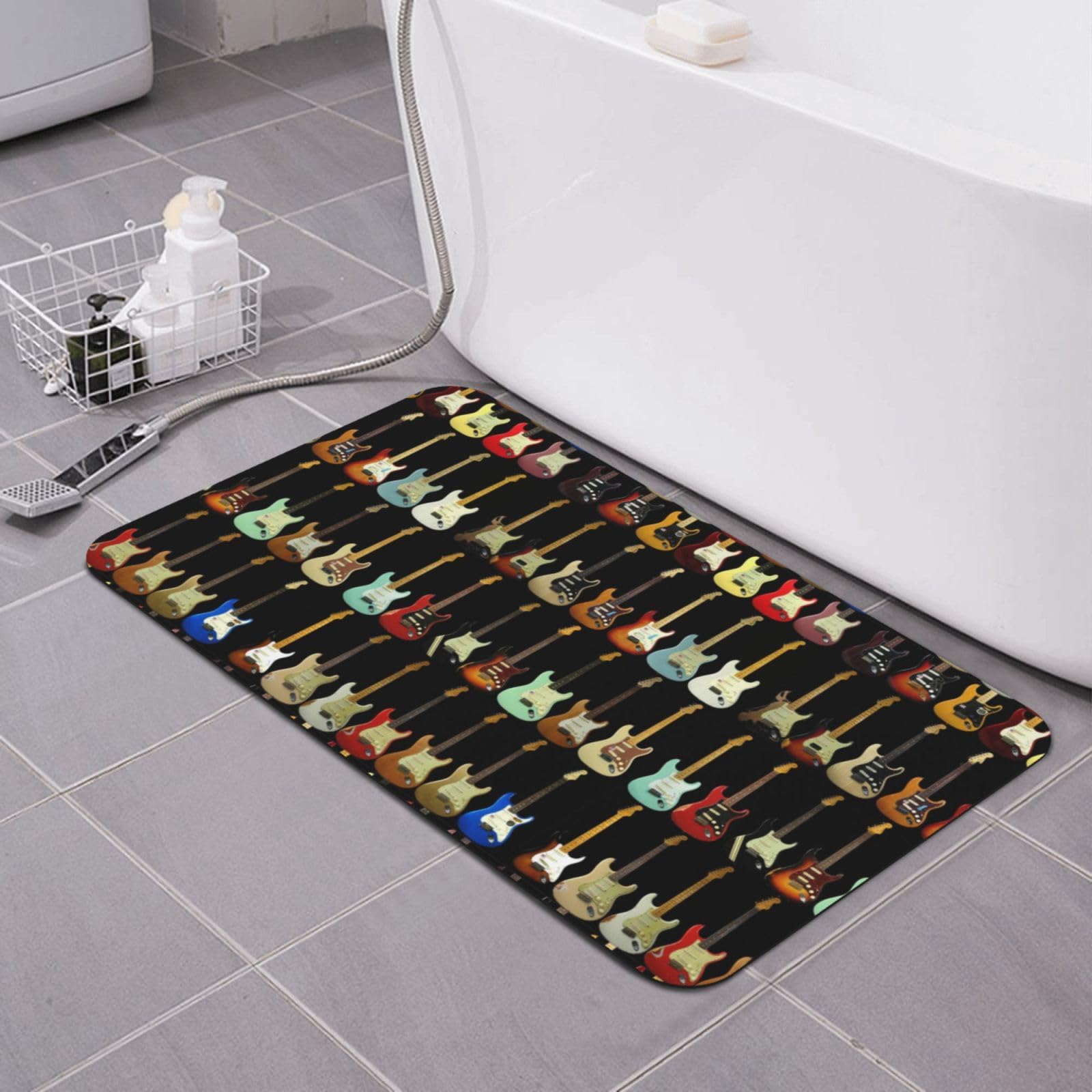 Tapis de bain antidérapant mince 80x50 idéal pour la sortie de douche et la cuisine