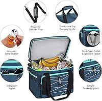 Vista 2 de Maelstrom Portable Collapsible Soft Cooler Bag – 24/30/60 Cans Double-Deck Leakproof Ice Chest for Beach, Camping & Grocery 60 latas azul marino