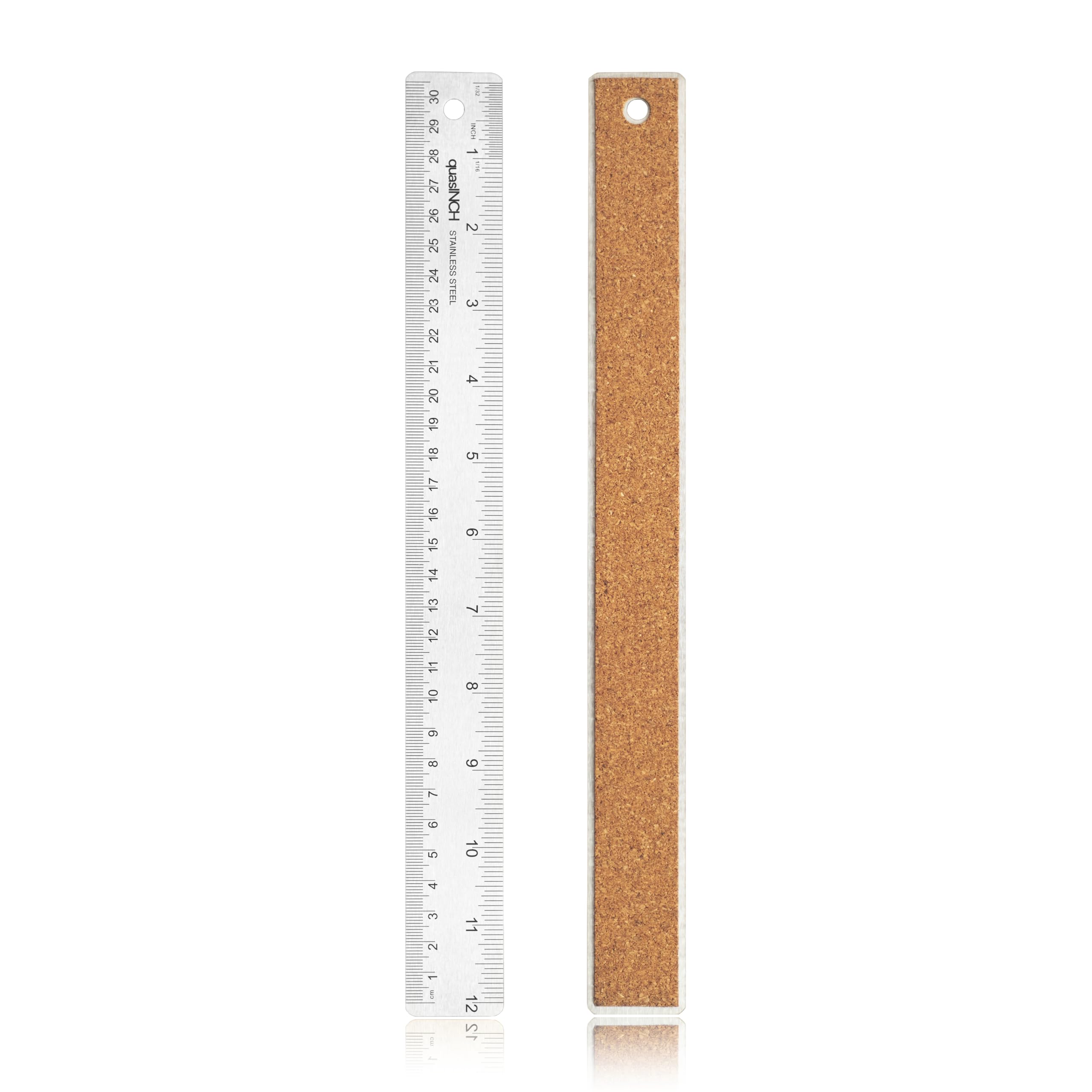 Stainless Steel Metal Ruler with Straight Edge Non-Slip Cork Back for Home Improvement, Planner Accessories, College School Supplies, Drafting Tools, Architecture Supplies, 30cm+ & 12 inch-image-9