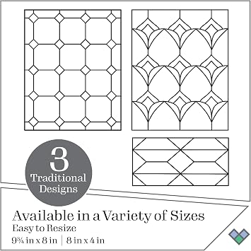 Gallery Glass Privacy Window PROMOGGPW22, Stained Glass Pattern Pack for DIY Arts and Crafts, Perfect for Beginners and Artists, 8 Ounces, 4 Piece