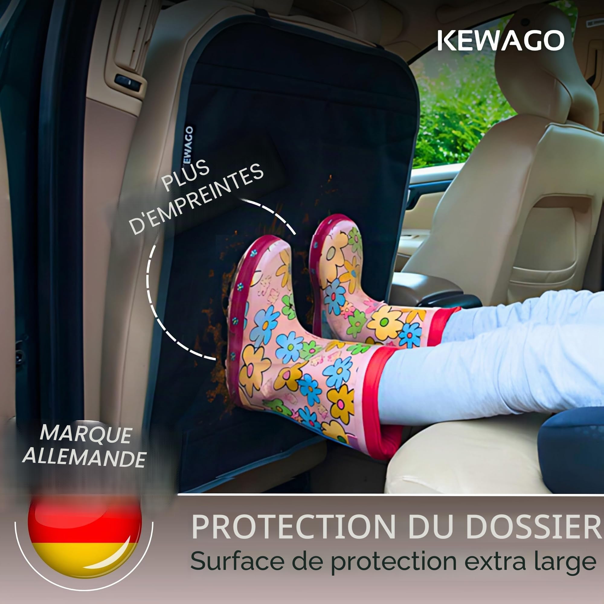 Grande protection de dossier de siège auto Anti-salissure et haut de gamme