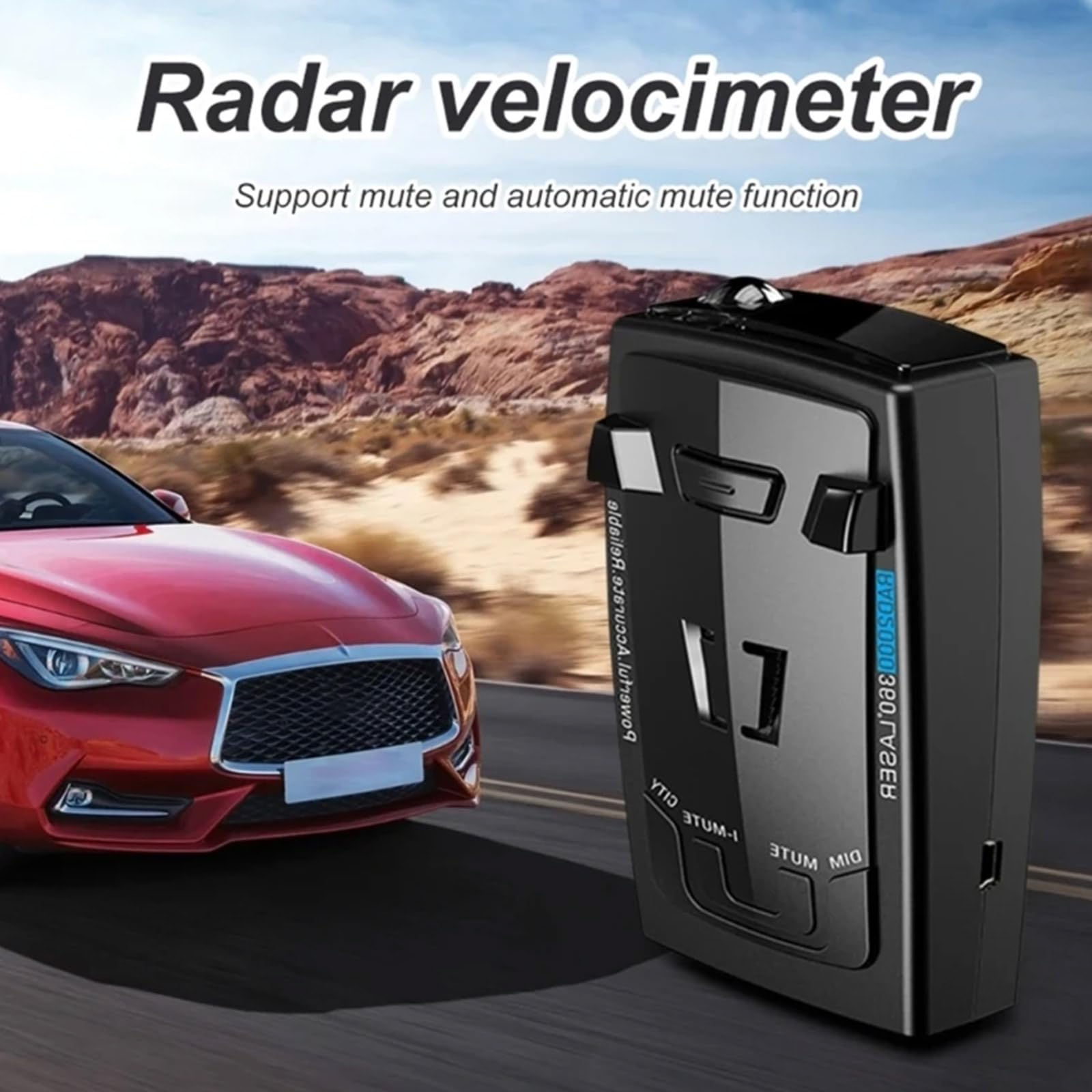 Velocímetro multifunción para vehículos, detección precisa de velocidad con alarma sonida/visual que mejora la carretera para el coche